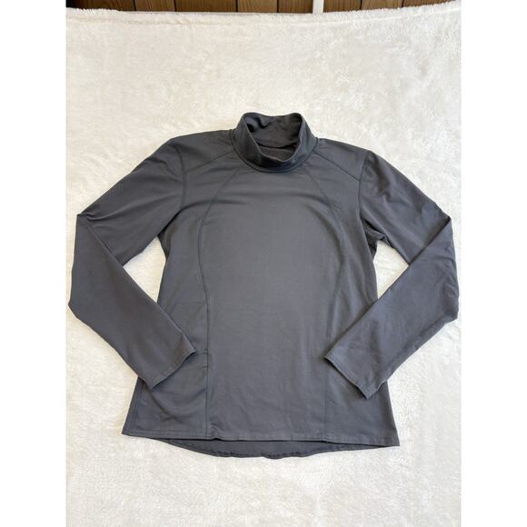 Kerrits grey mock neck long sleeve base layer with pockets-M - Picture 1 of 9